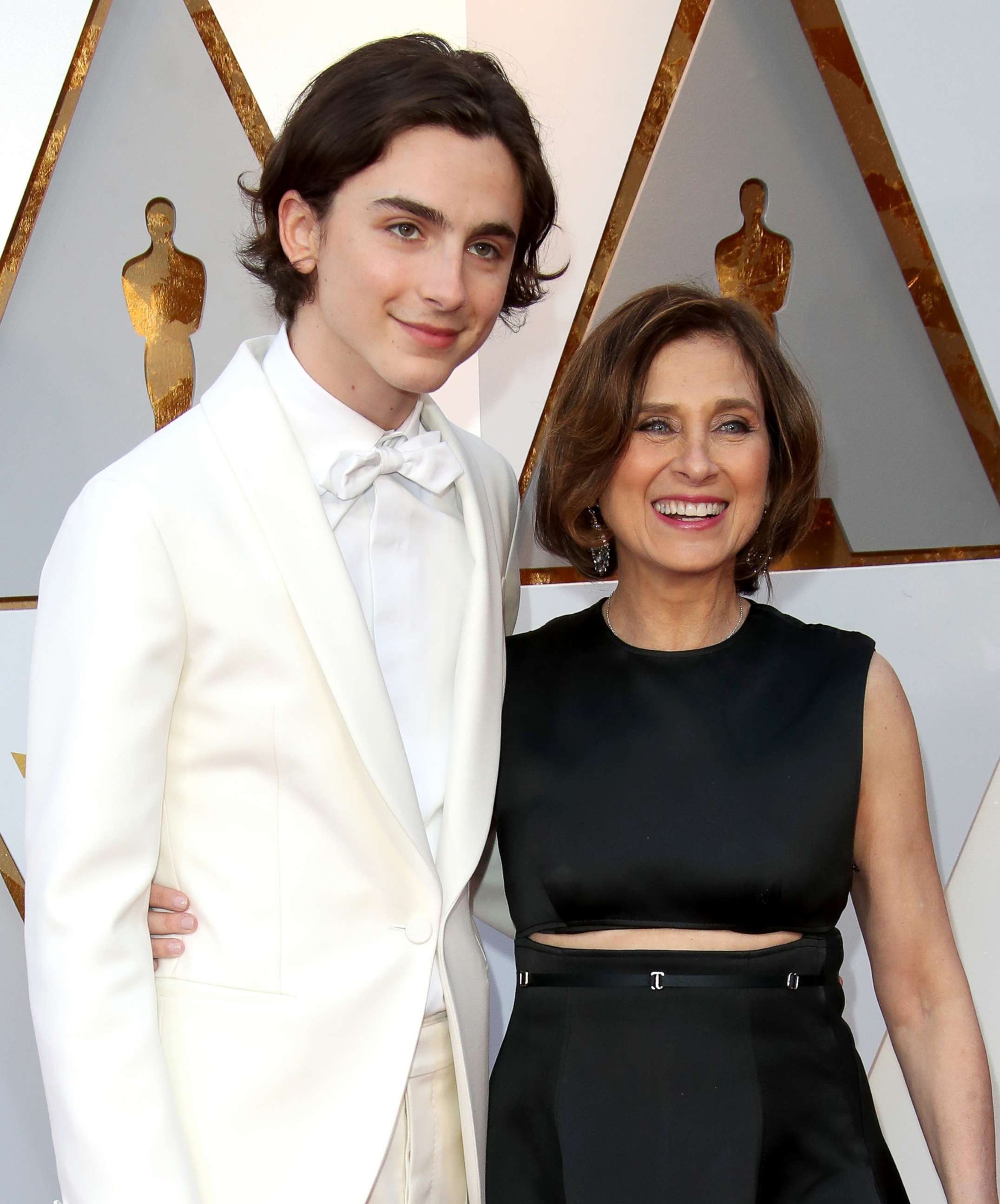PHOTO: Timothee Chalamet and Nicole Flender attend the 90th annual Academy Awards.