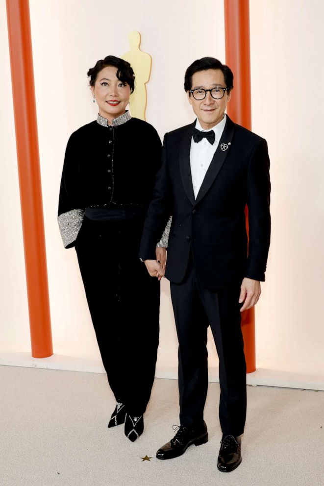 PHOTO: Echo Quan and Ke Huy Quan attend the 95th Annual Academy Awards on March 12, 2023 in Hollywood, California.