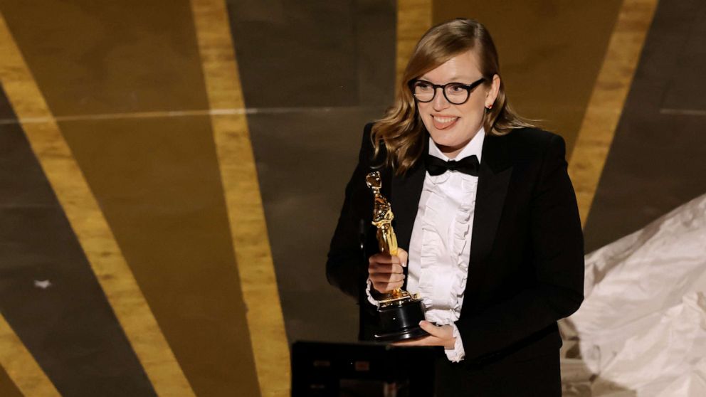 PHOTO: Sarah Polley accepts the Best Adapted Screenplay award for "Women Talking" onstage during the 95th Annual Academy Awards at Dolby Theatre on March 12, 2023 in Hollywood, California.