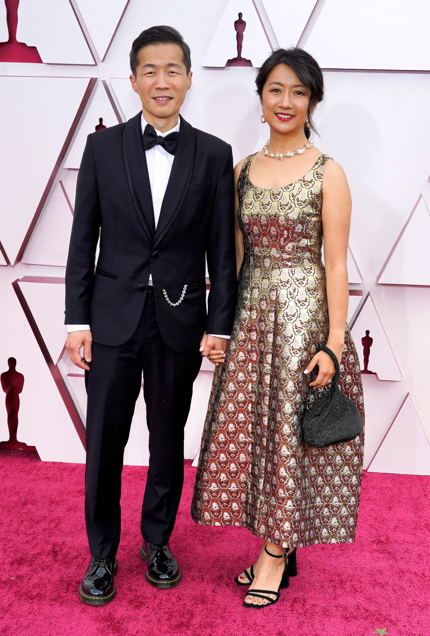 PHOTO: Lee Isaac Chung and Valerie Chung attend the 93rd Annual Academy Awards, April 25, 2021, in Los Angeles.