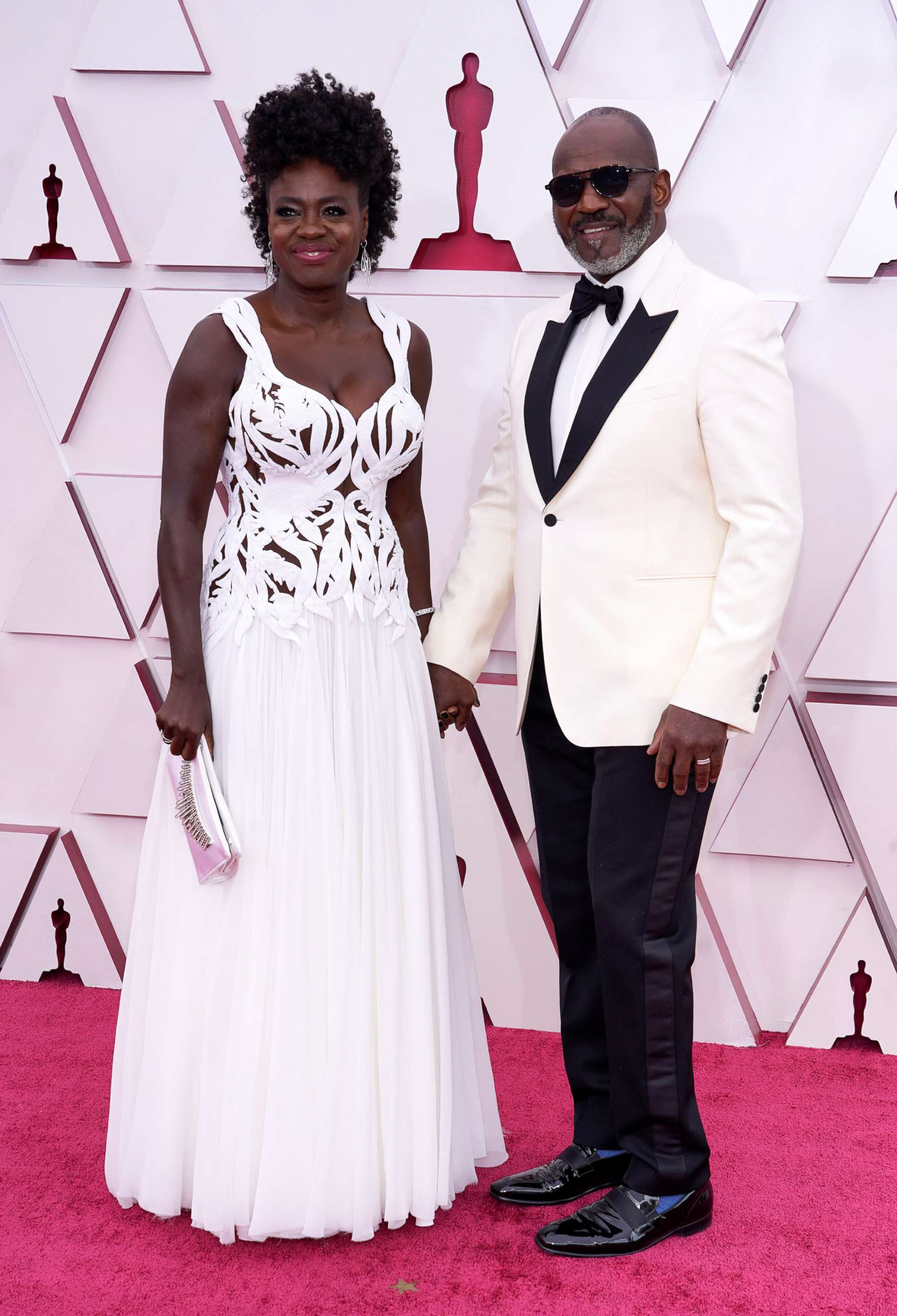 PHOTO: Viola Davis and Julius Tennon arrive to the 93rd Academy Awards, at Union Station, in Los Angeles, April 25, 2021.