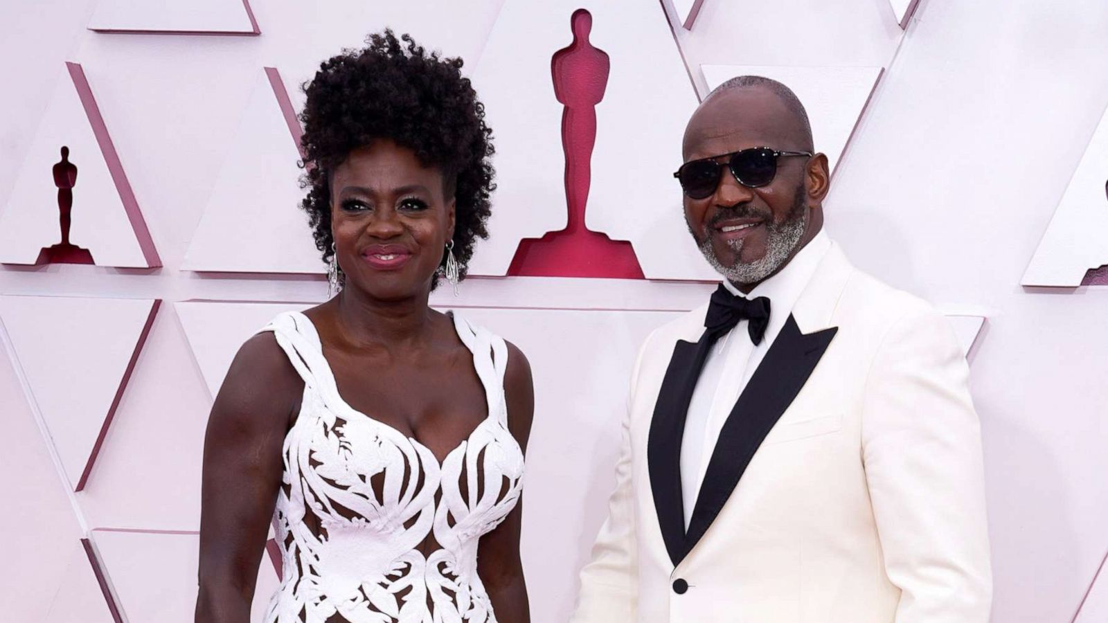 PHOTO: Viola Davis and Julius Tennon arrive to the 93rd Academy Awards, at Union Station, in Los Angeles, April 25, 2021.