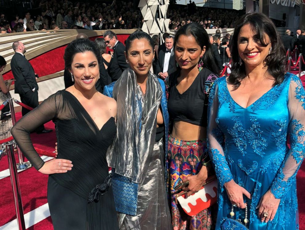 PHOTO: The "Period. End of Sentence" team poses on the red carpet at the 91st annual Academy Awards.