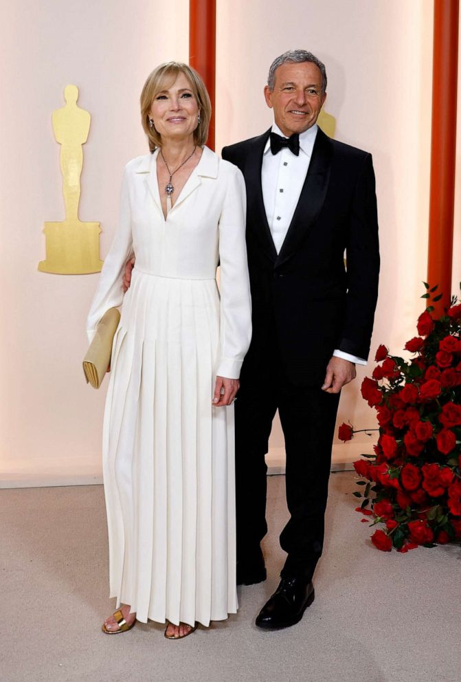 PHOTO: Disney CEO Bob Iger and spouse Willow Bay attend the 95th Academy Awards in Hollywood, Mar. 12, 2023.