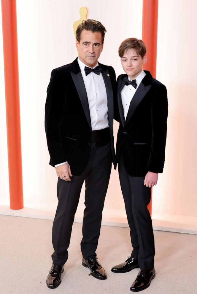 PHOTO: Colin Farrell and Henry Tadeusz Farrell attend the 95th Annual Academy Awards, March 12, 2023, in Hollywood.
