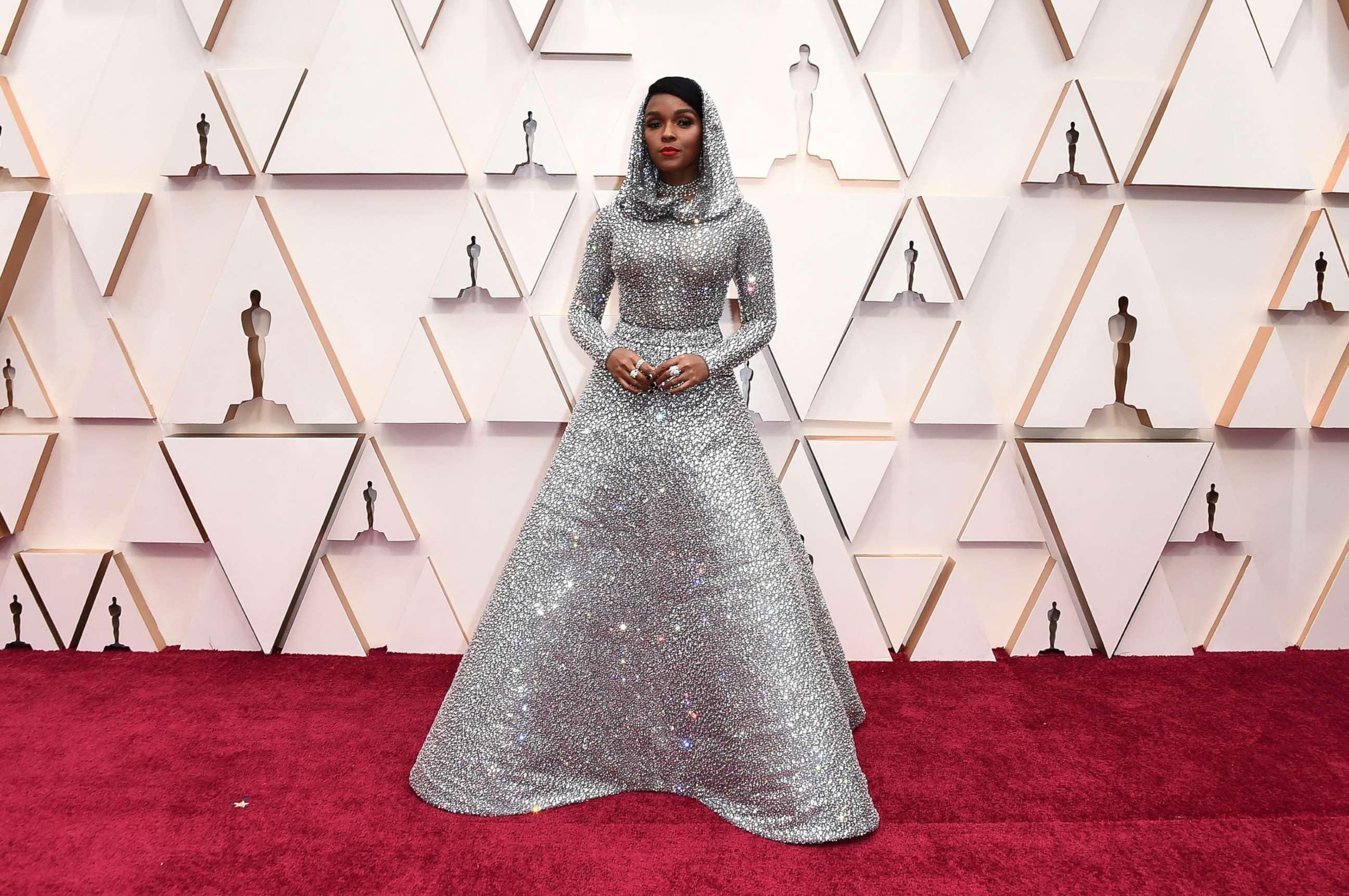 PHOTO: Janelle Monae arrives at the Oscars, Feb. 9, 2020, in Hollywood, Calif. 