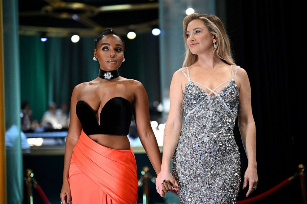 PHOTO: Janelle Monae and Kate Hudson backstage during the 95th Annual Academy Awards, Mar. 12, 2023, in Hollywood.