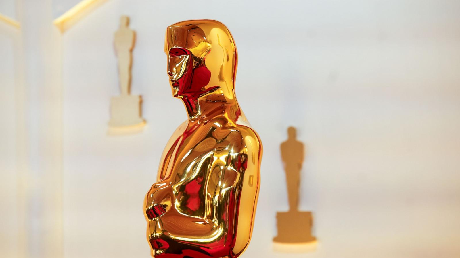 PHOTO: An Oscar statue on the red carpet at the 96th Annual Academy Awards in Dolby Theatre at Hollywood & Highland Center in Hollywood, March 9, 2024.