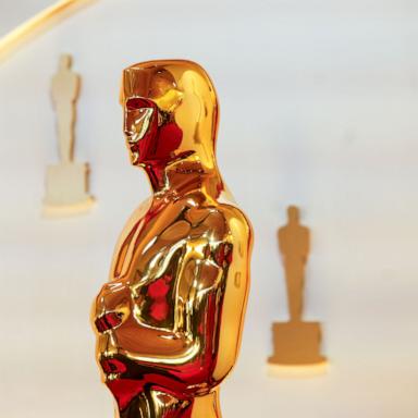 PHOTO: An Oscar statue on the red carpet at the 96th Annual Academy Awards in Dolby Theatre at Hollywood & Highland Center in Hollywood, March 9, 2024. 