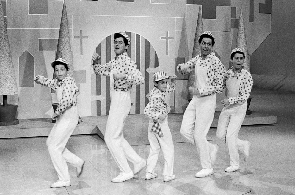 PHOTO: In this undated file photo, Jay Osmond, Wayne Osmond, Donny Osmond, Alan Osmond, Merrill Osmond are shown performing on "The Andy Williams Show."