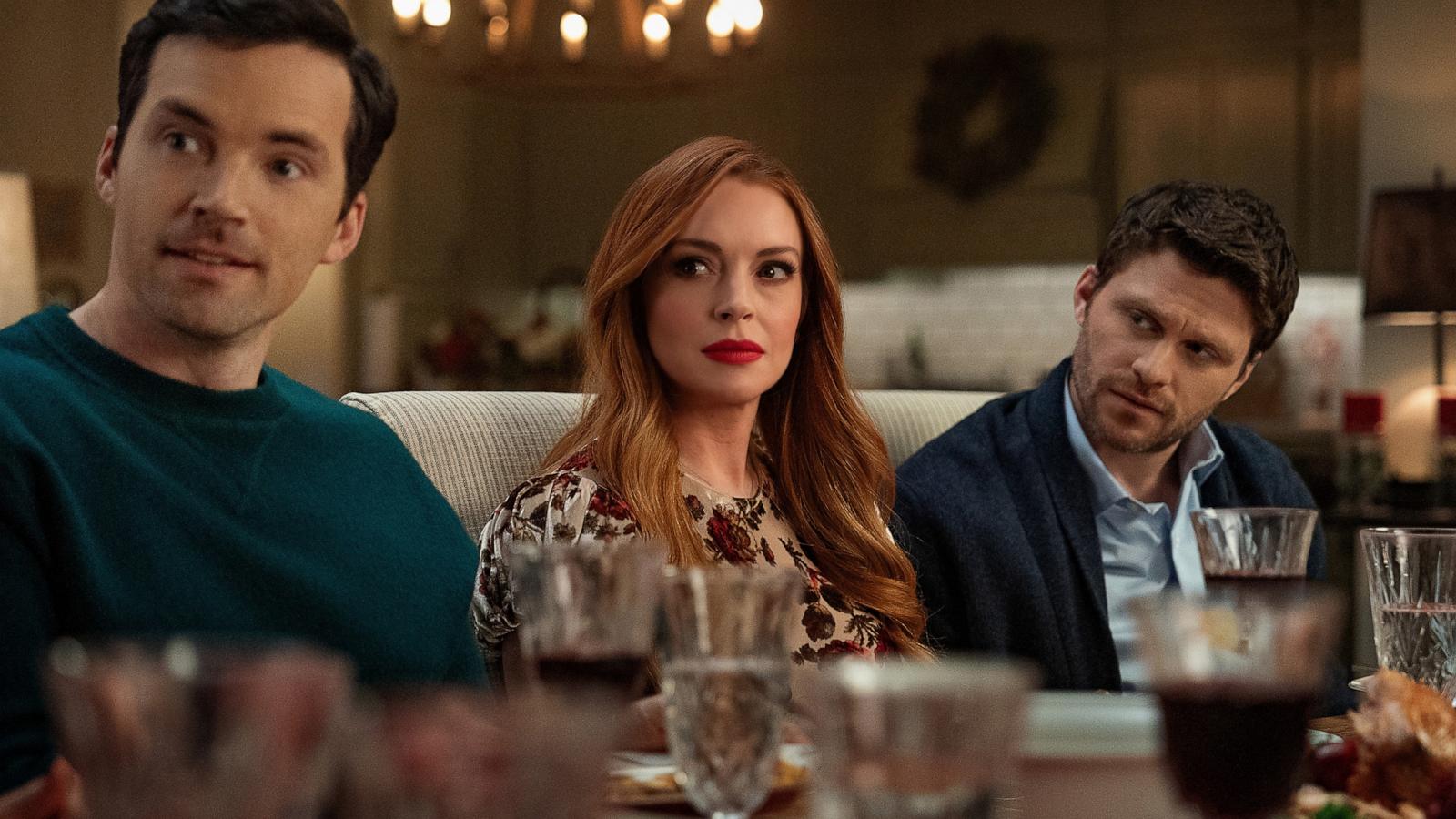 PHOTO: (L-R) Ian Harding as Logan, Lindsay Lohan as Avery and Jon Rudnitsky as Cameron in "Our Little Secret."