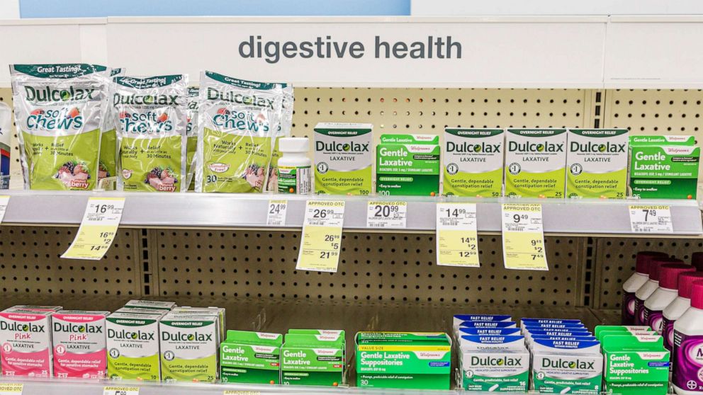 PHOTO: Miami Beach, Florida, Walgreens pharmacy, The digestive health shelf is shown in a Walgreens Pharrmacy in Miami.