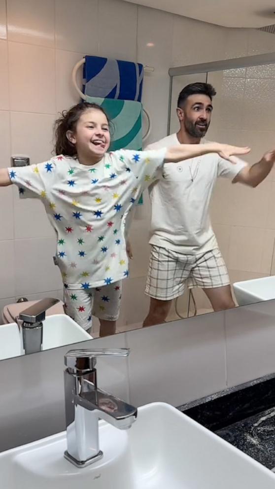 VIDEO: Father-daughter bathroom mirror dances capture the hearts of millions