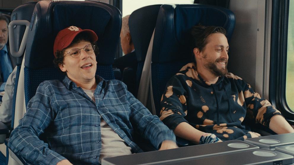 PHOTO: Jesse Eisenberg and Kieran Culkin in "A Real Pain," 2024. 