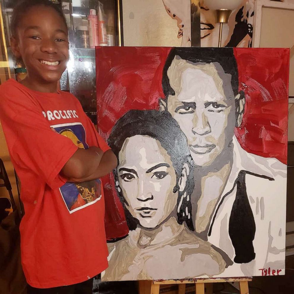 VIDEO: 12-year-old hopes to gift J.Lo the epic portrait he painted of her and A-Rod