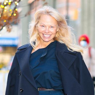 PHOTO: Pamela Anderson seen in Hudson Square, Jan. 7, 2025, in New York.