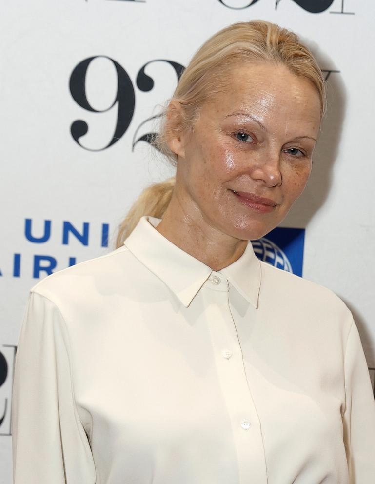 PHOTO: Pamela Anderson attends a conversation of the film "The Last Showgirl" at 92NY, Nov. 12, 2024, in New York.