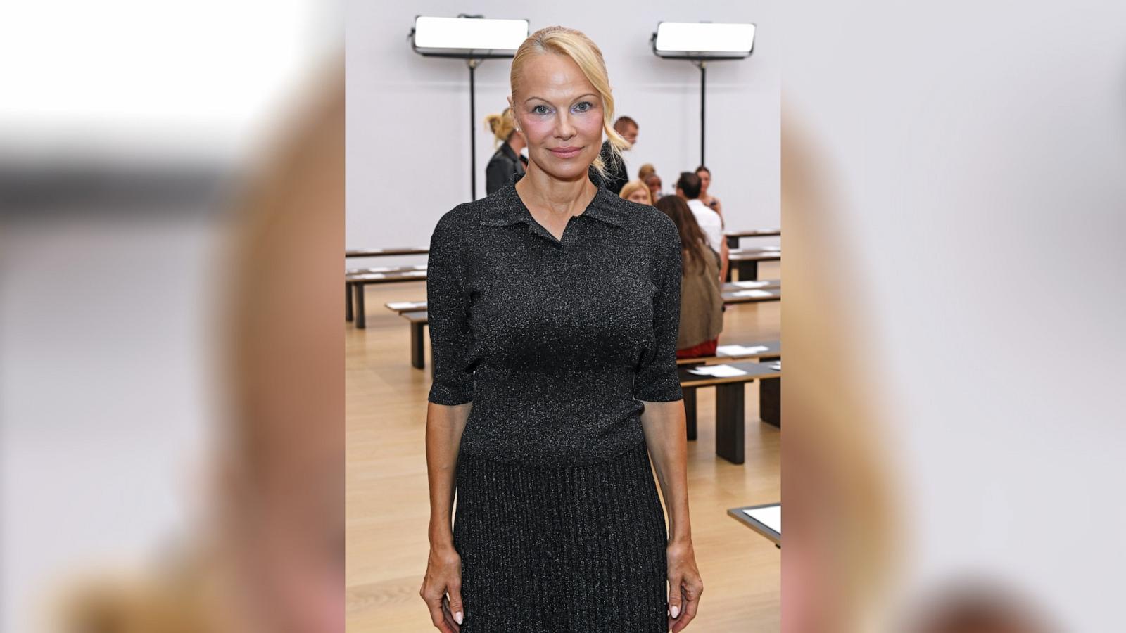 PHOTO: Pamela Anderson attends the Proenza Schouler SS24 front row during New York Fashion Week September 2023: The Shows at Phillips, Sept. 9, 2023, in New York.