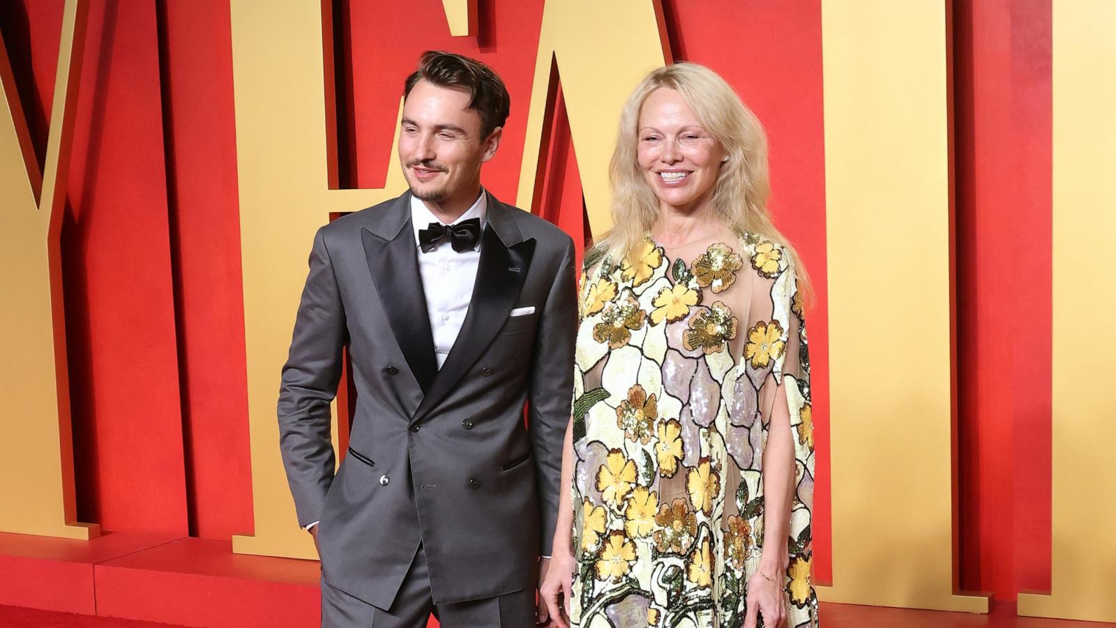 PHOTO: In this March 10, 2024, file photo, Brandon Lee and Pamela Anderson attend the 2024 Vanity Fair Oscar Party hosted by Radhika Jones at Wallis Annenberg Center for the Performing Arts in Beverly Hills, Calif.