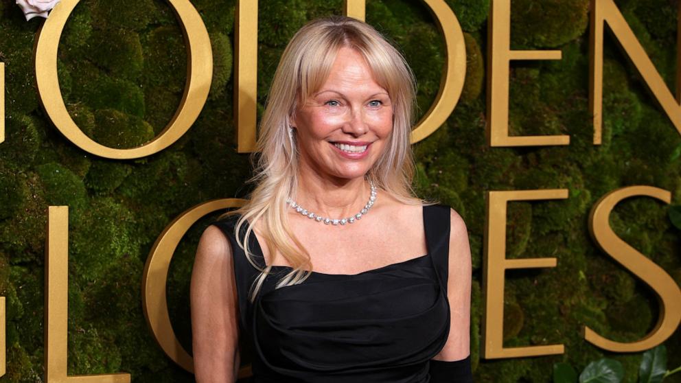 PHOTO: Pamela Anderson attends the 82nd Annual Golden Globe Awards, Jan. 5, 2025, in Beverly Hills, Calif.