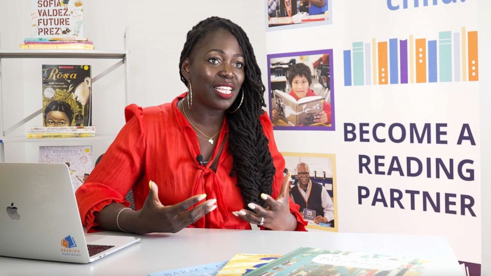 PHOTO: Adeola Whitney is the CEO of Reading Partners, a children's literacy nonprofit that provides free tutoring for elementary students in disadvantaged communities.