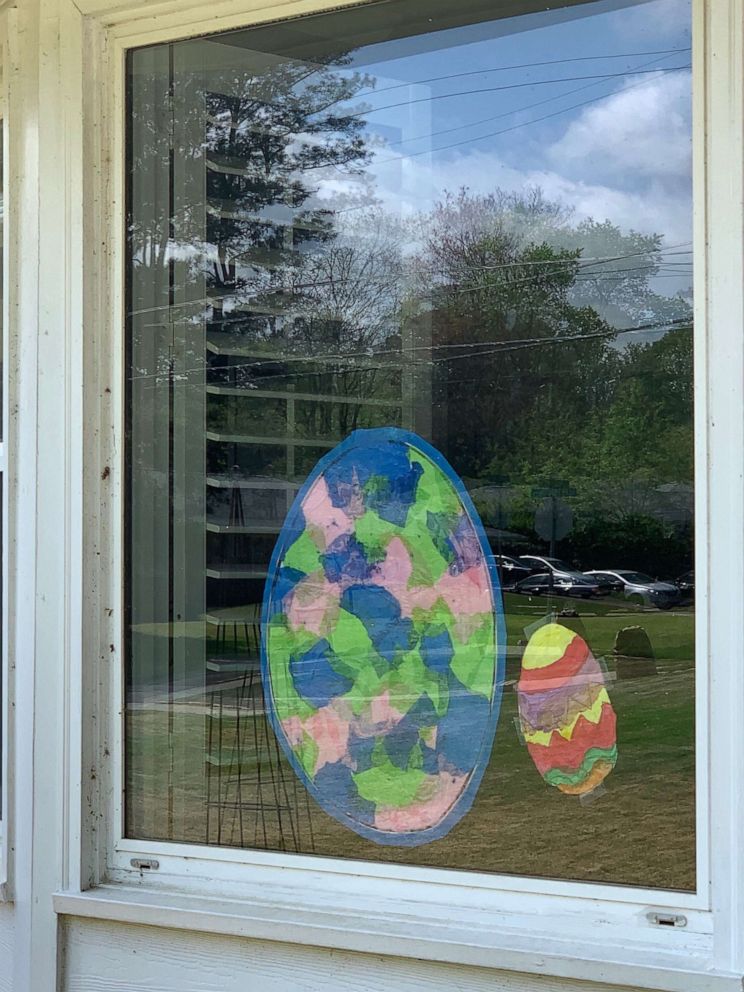 PHOTO: With social distancing being encouraged during the novel coronavirus pandemic, one Georgia neighborhood has come up with a creative way to keep its annual Easter egg hunt alive.  