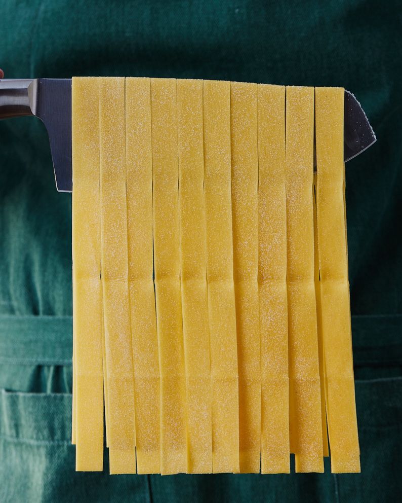 PHOTO: Fresh homemade pappardelle pasta.