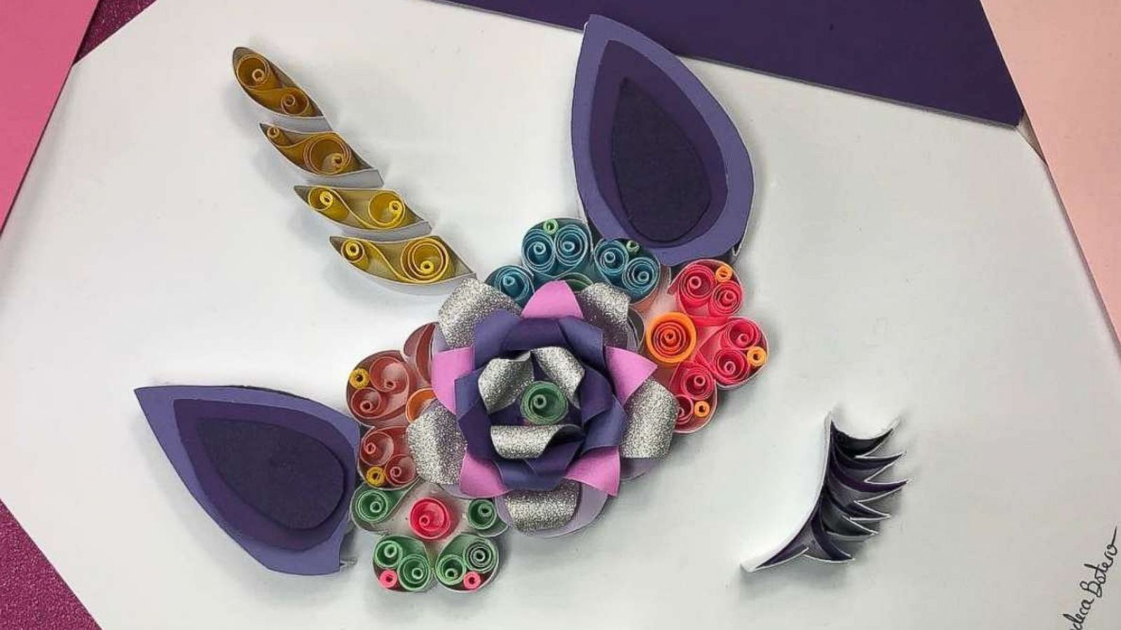 PHOTO: Angelica Botero makes beautiful quilled paper art.