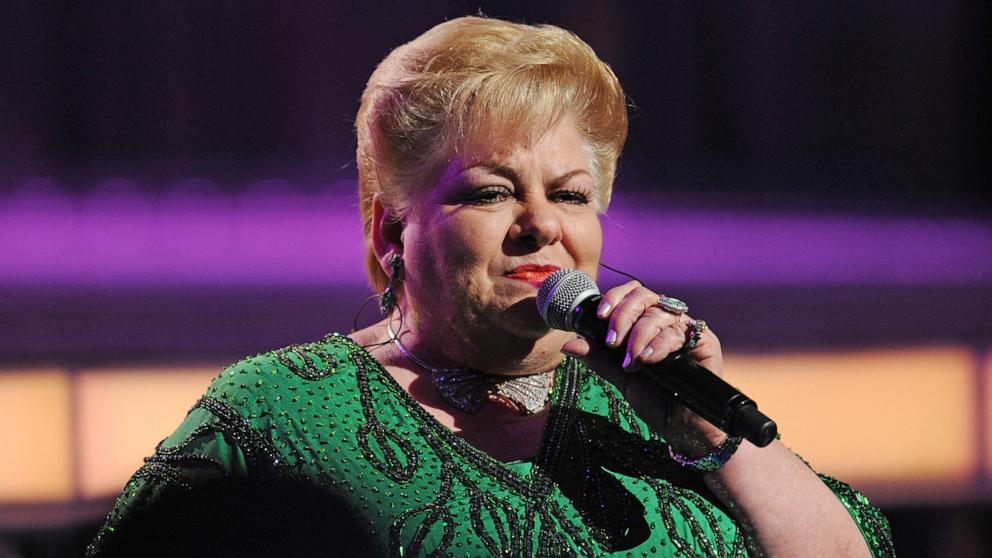 PHOTO: Mexican singer Paquita la del Barrio performs at the 14th annual Latin Grammy Awards, Nov. 21, 2013 at the Mandalay Bay Resort and Casino in Las Vegas.