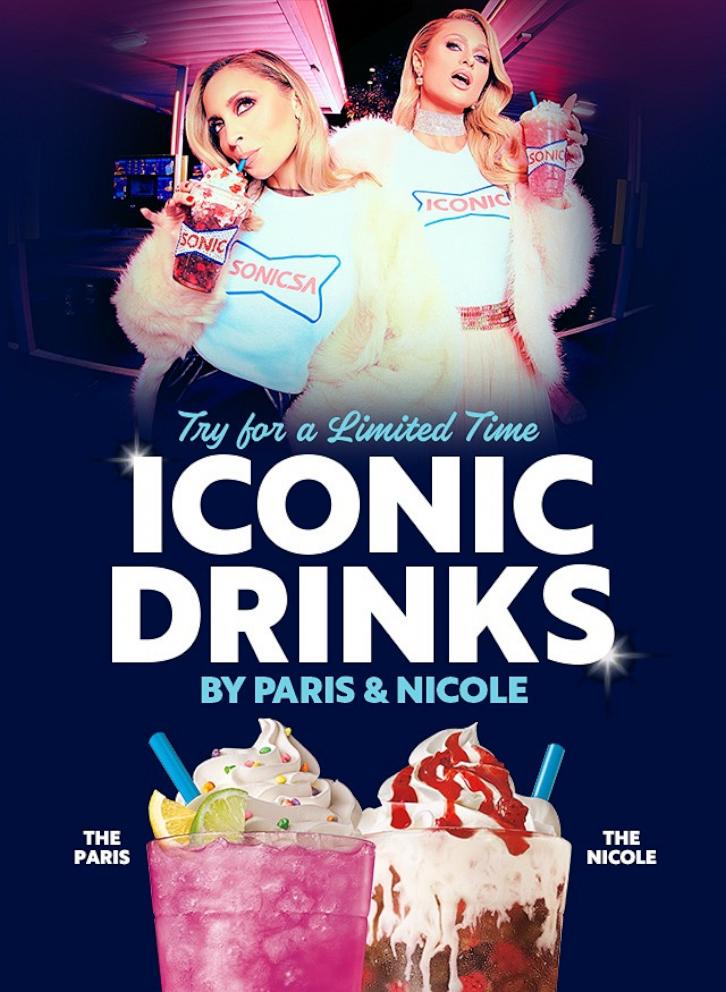 PHOTO: SONIC teamed up with pop culture icons Nicole Richie and Paris Hilton who created two new sweet drinks for the menu.