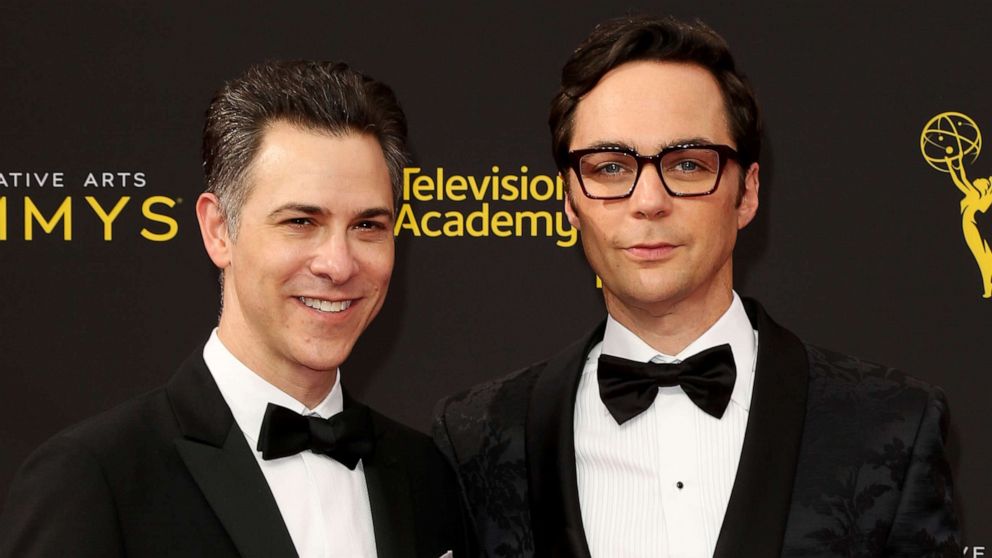  fotó: Jim Parsons és Todd Spiewak részt vesz a 2019-es Creative Arts Emmy Awards-on, szeptemberben. 15, 2019, Los Angelesben.