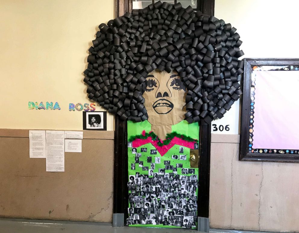 PHOTO: Patrice Bertotto is a teacher in Philadelphia who has decorated her classroom door for Black History Month. 