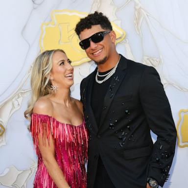 PHOTO: Brittany and Patrick Mahomes arrive on the red carpet prior to the Kansas City Chiefs Super Bowl Ring Ceremony at the Nelson-Atkins Museum of Art, on June 13, 2024, in Kansas City, Missouri. 