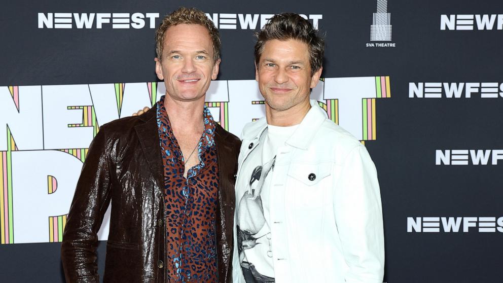 PHOTO: (L-R) Neil Patrick Harris and David Burtka attend the "A House Is Not A Disco" opening night premiere during NewFest Pride at SVA Theater on May 30, 2024 in New York City.