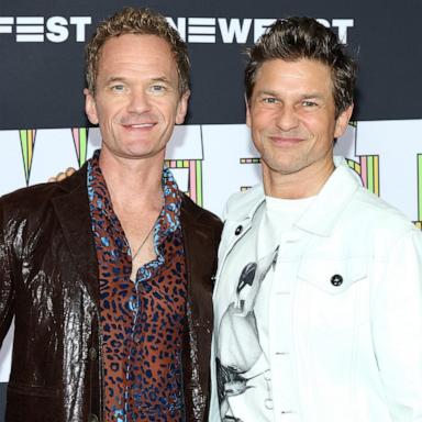 PHOTO: (L-R) Neil Patrick Harris and David Burtka attend the "A House Is Not A Disco" opening night premiere during NewFest Pride at SVA Theater on May 30, 2024 in New York City.