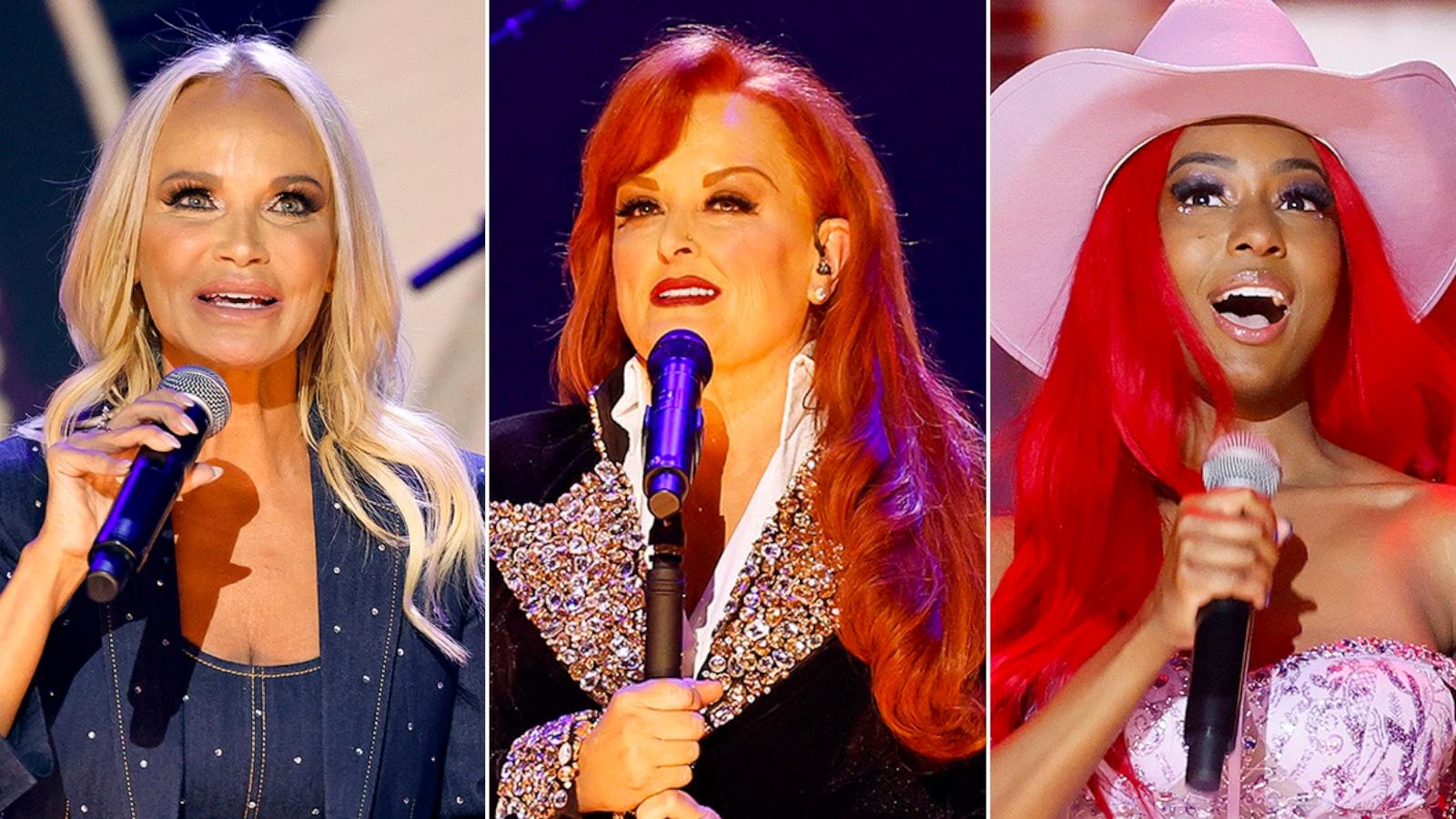 PHOTO: Kristin Chenoweth, Wynonna and Reyna Roberts onstage during Walkin' After Midnight: The Music Of Patsy Cline at Ryman Auditorium, April 22, 2024, in Nashville, Tenn.