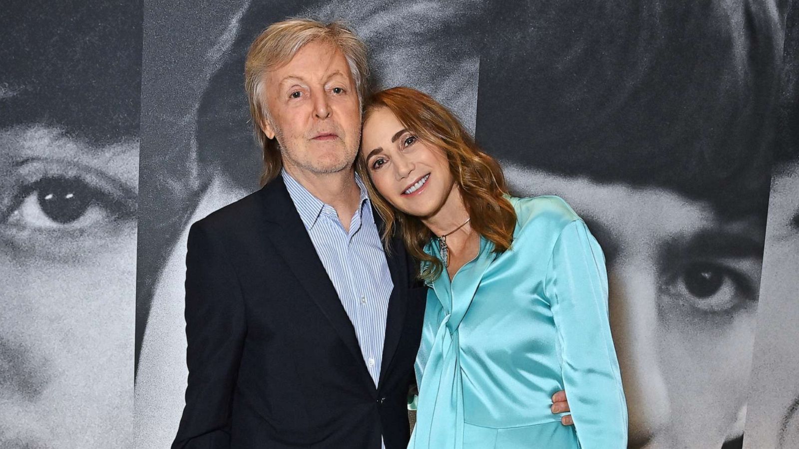 PHOTO: Sir Paul McCartney and Nancy Shevell attend the private view of 'Paul McCartney Photographs 1963-64: Eyes of the Storm" at the National Portrait Gallery, June 26, 2023, in London.