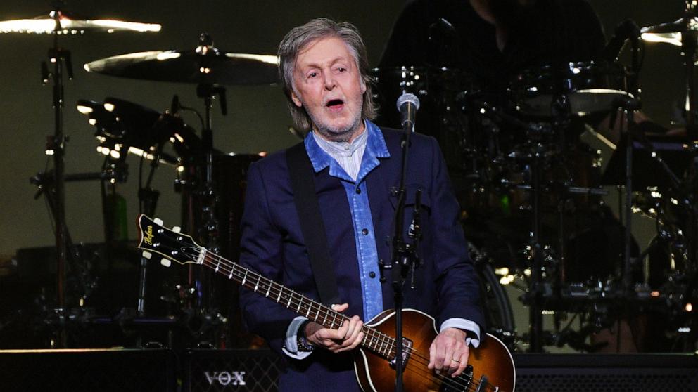 PHOTO: Sir Paul McCartney performs at The O2 Arena during his 'Got Back' world tour on December 18, 2024 in London, England.