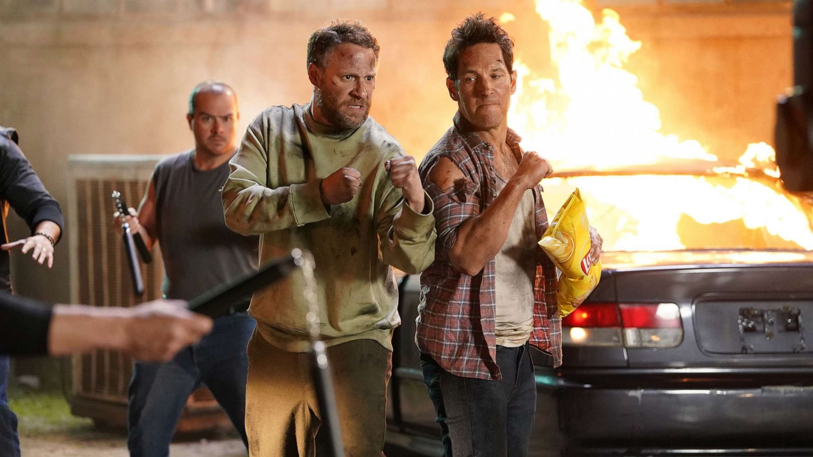 PHOTO: Seth Rogen and Paul Rudd star in a Lay's first Super Bowl campaign in 17 years.