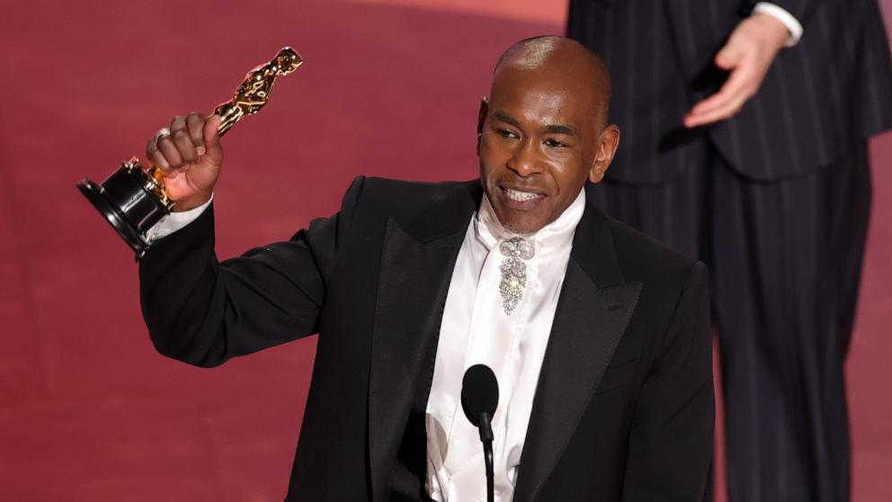 PHOTO: Paul Tazewell accepts the Costume Design award for "Wicked" onstage during the 97th Annual Oscars at Dolby Theatre on March 2, 2025 in Hollywood.