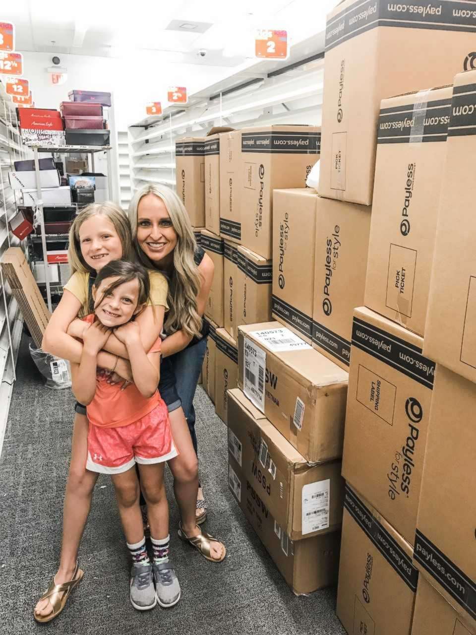 PHOTO: An Arkansas mom Carrie Jernigan bought out all the shoes at her local Payless store to give to those in need.