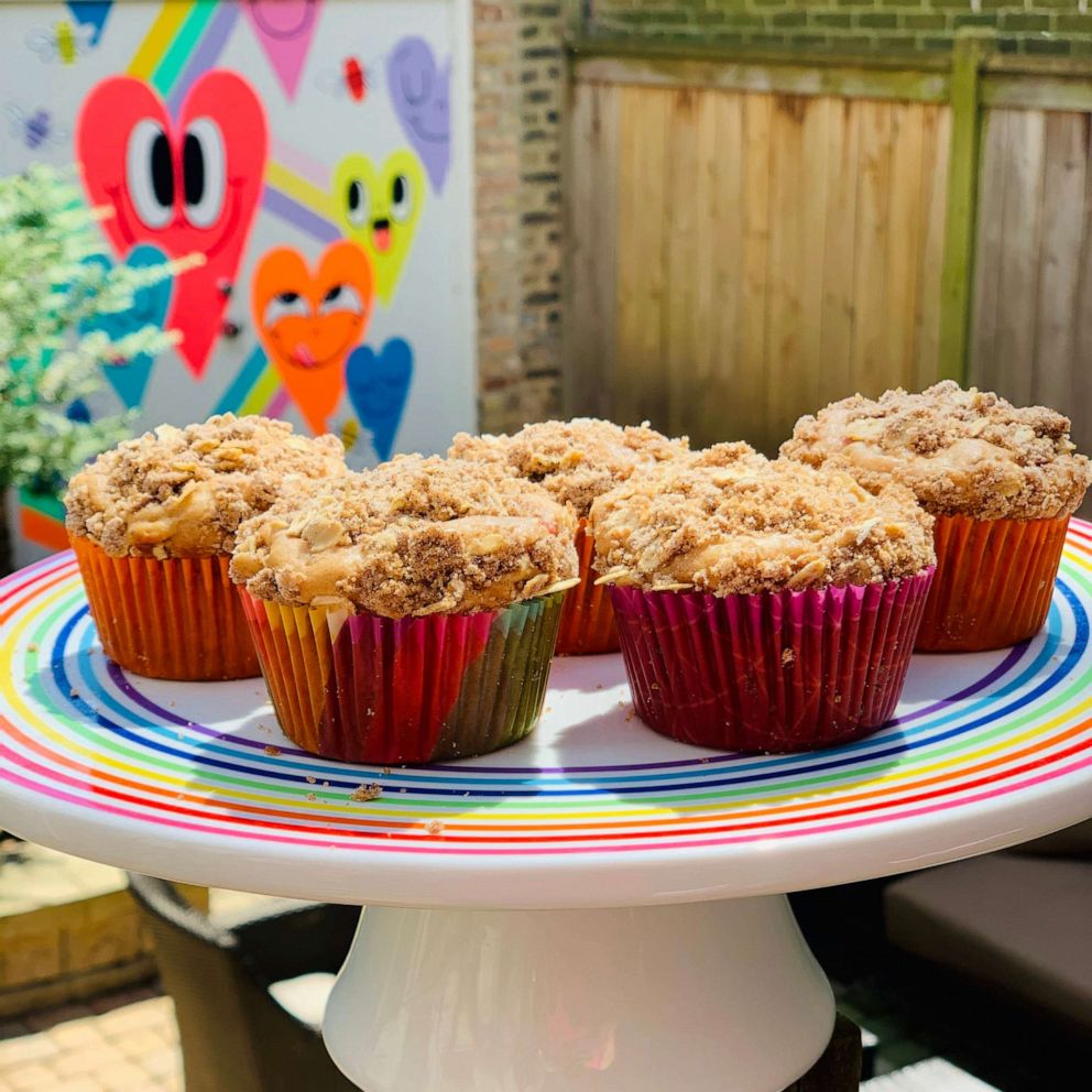 PHOTO: Peanut Butter and Strawberry Muffin with Peanut Crumble from chef Carla Hall.
