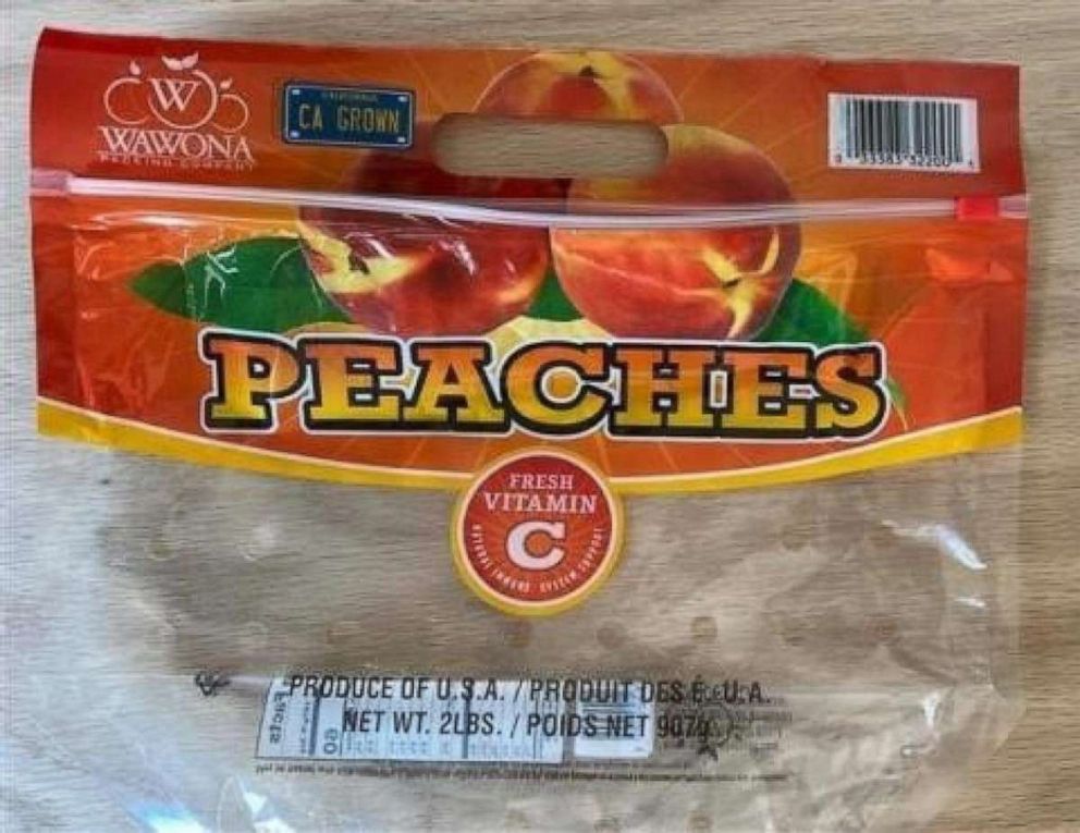 PHOTO: Bagged Wawona peaches distributed and sold from June 1 through Aug. 19 are being voluntarily recalled by Prima® Wawona of Fresno, Calif., because the products could possibly be contaminated with Salmonella.  
