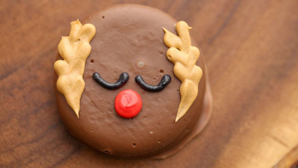 PHOTO: Reindeer peanut butter cracker cookies by Jenny Cookies are a festive holiday treat.