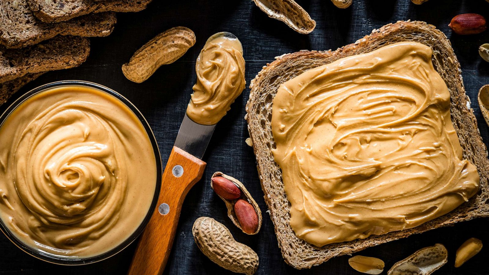 PHOTO: Peanut butter and peanuts are seen in this stock photo.