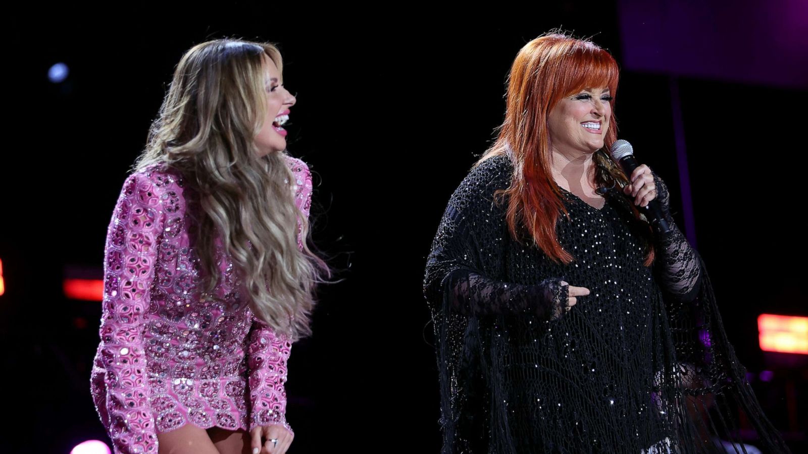 PHOTO: Carly Pearce and Wynonna Judd perform at Nissan Stadium on June 10, 2022 in Nashville, Tenn.