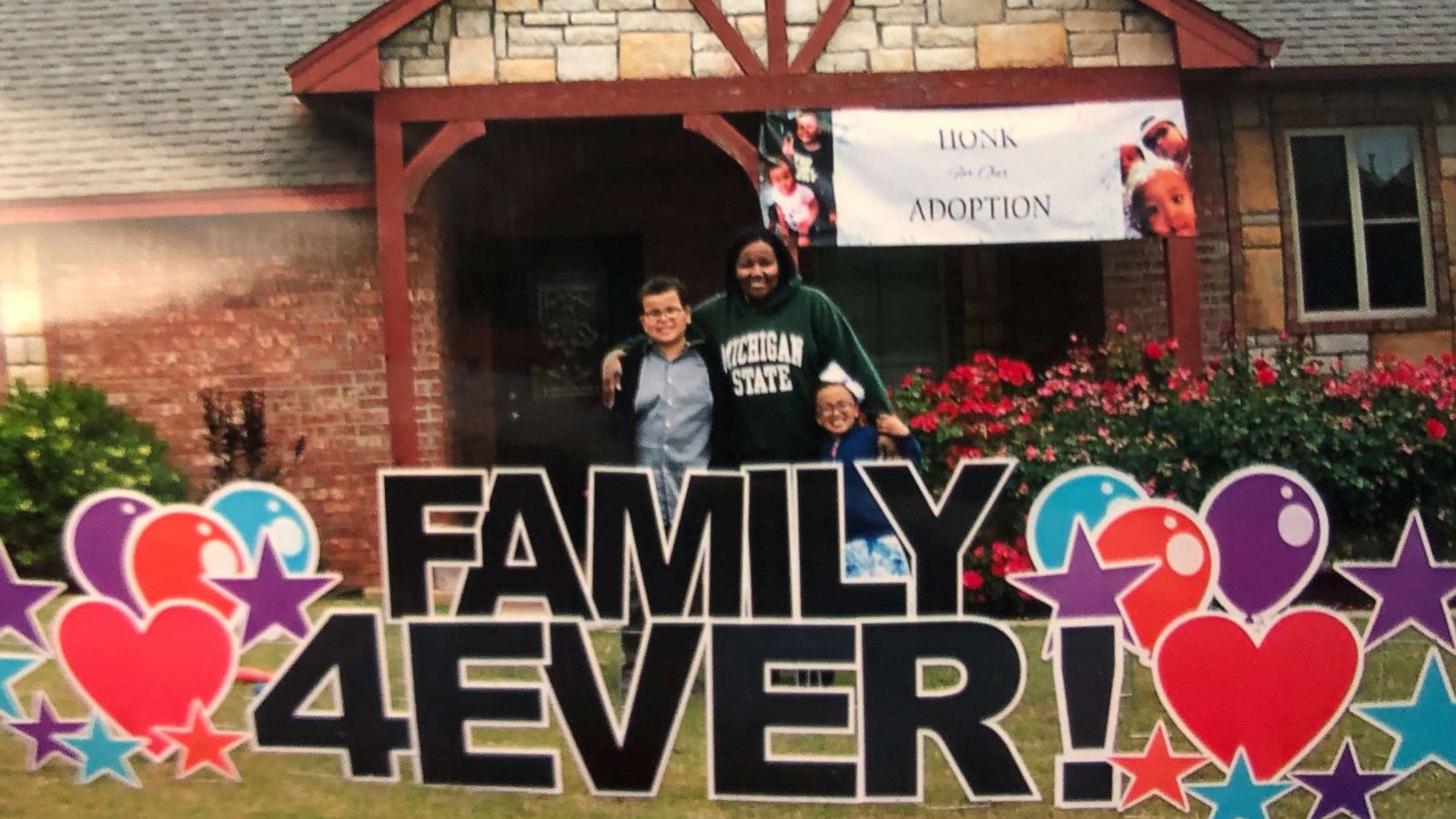 PHOTO: Dr. Arveitta Edge of Noble, Oklahoma, met her son D.J. when he came to her office for a checkup with his foster parents. Edge later met D.J.'s biological sister, Brianna, 7.