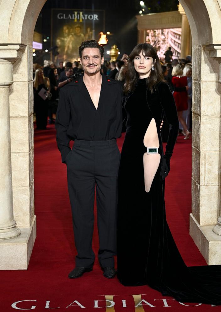 PHOTO: Pedro Pascal and Lux Pascal attend "Gladiator II" The Royal Film Performance and Global Premiere at Leicester Square, Nov. 13, 2024, in London.