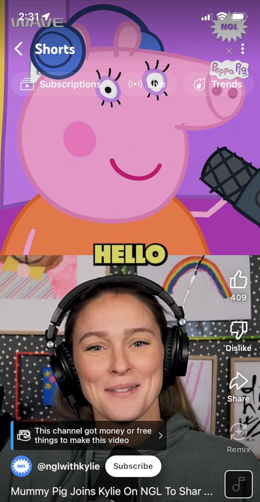 PHOTO: A new character is coming to the popular kids' series "Peppa Pig," according to a new announcement made on Kylie Kelce's "Not Gonna Lie" podcast.