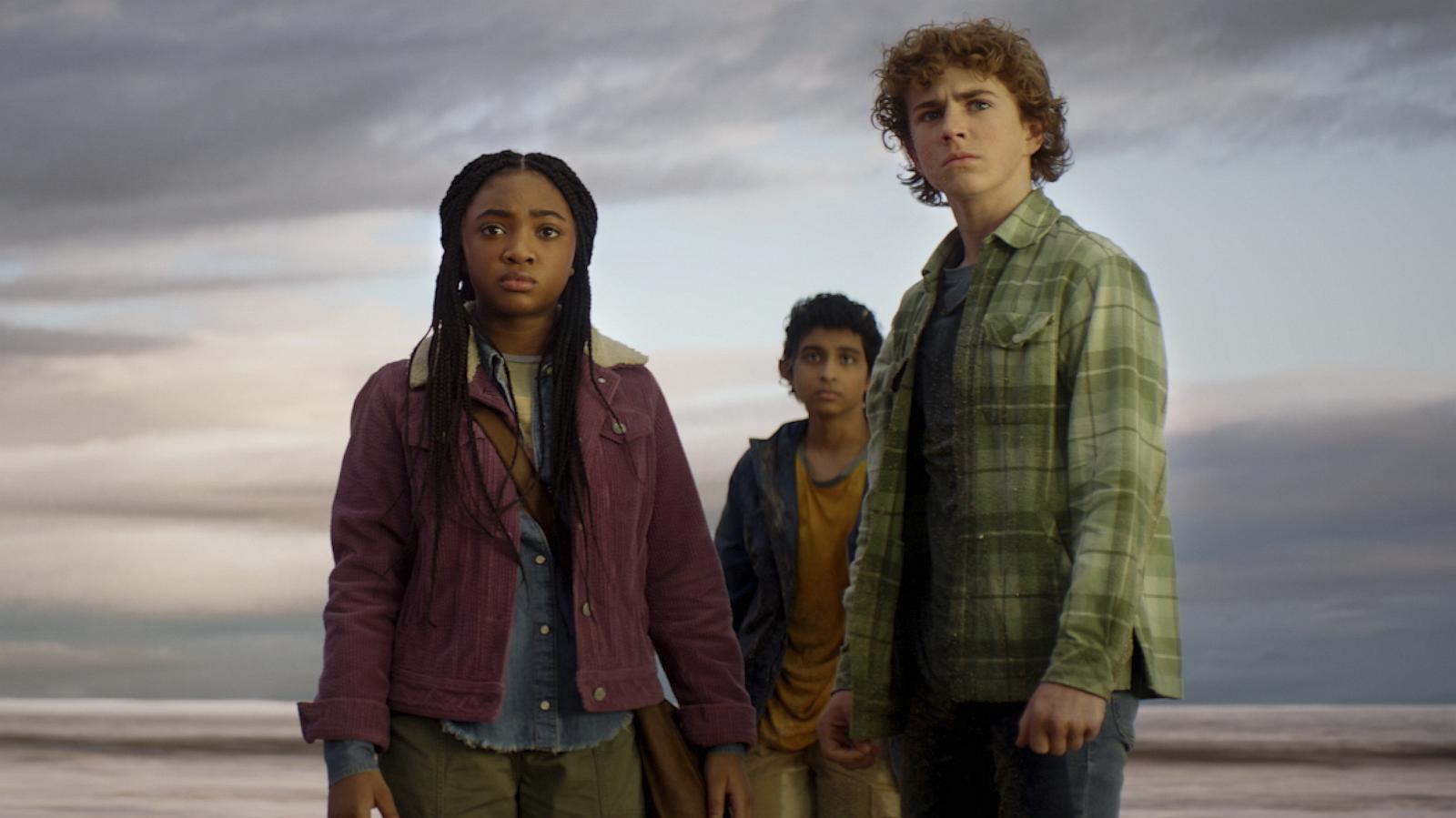 PHOTO: Disney's "Percy Jackson and the Olympians" stars Walker Scobell as Percy Jackson, Leah Sava Jeffries as Annabeth, and Aryan Simhadri as Grover.